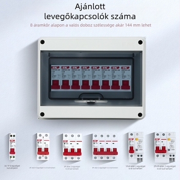 Vízálló elosztódoboz szivárgásvédelmi funkcióval, felületre szerelhető, 1-12 áramkör, IP55