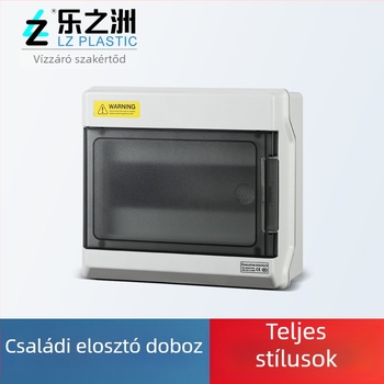 Kültéri IP66 vízálló alacsonyfeszültségű elosztódoboz, felületre szerelhető vagy falba süllyeszthető, ABS ház, PC fedél, 9/12/16/24 áramkör