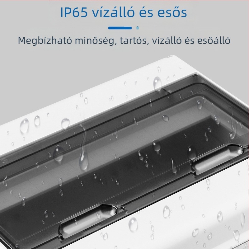 Kültéri vízálló PV elosztó doboz, 3–18 áramkör, IP65, ABS ház, névleges áram 10 A