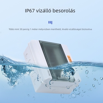 Kültéri lángálló és IP66 vízálló műanyag elosztódoboz felületi szereléshez, 3 áramkör