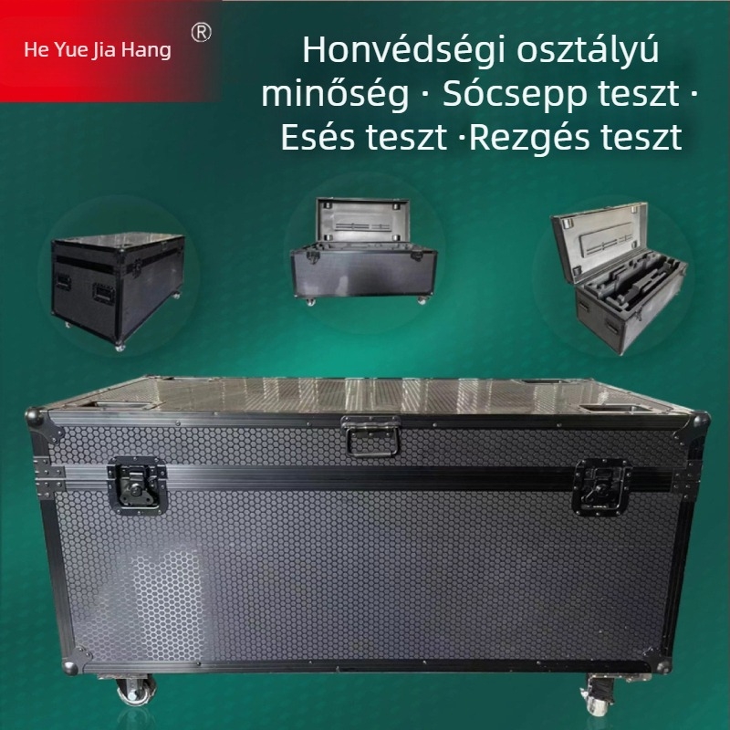 Alumíniumötvözetes eszköz- és felszerelés szállító tok, ütésálló, teherbírás 200 kg