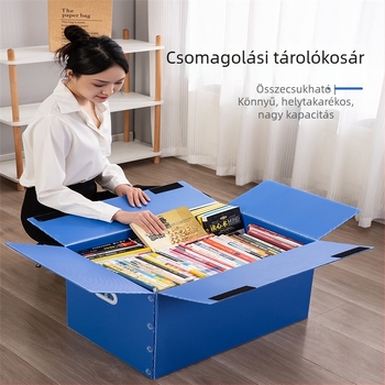 PP műanyag összecsukható tároló doboz könyvek és ruhákhoz, vízálló, márka Medium Crystal