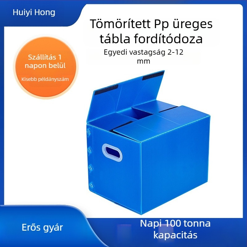 Összecsukható PP műanyag tároló doboz üreges lemez konstrukcióval – vízálló, nedvességálló, antistatikus