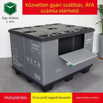 Műanyag méhsejt lemez körbefogó doboz — anyag: PP műanyag; vízálló; magas szilárdságú; ütésálló; rakható