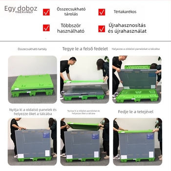 Műanyag méhsejt lemez körbefogó doboz — anyag: PP műanyag; vízálló; magas szilárdságú; ütésálló; rakható