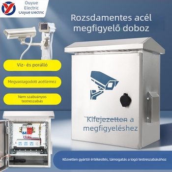 201 sorozat megfigyelő doboz, falra szerelhető, kültéri esőálló, méretek 600×800×180 mm, vas burkolat