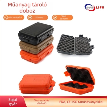 Saferlife PP műanyag tároló doboz kamera- és precíziós műszerek számára, vízálló rendező doboz, All-in-One kivitel, logó nyomtatva