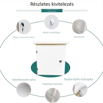 Külső vízálló elosztódoboz hurok szereléssel, ház hideg-hengerelt acélból, 0,8 mm lemezvastagság