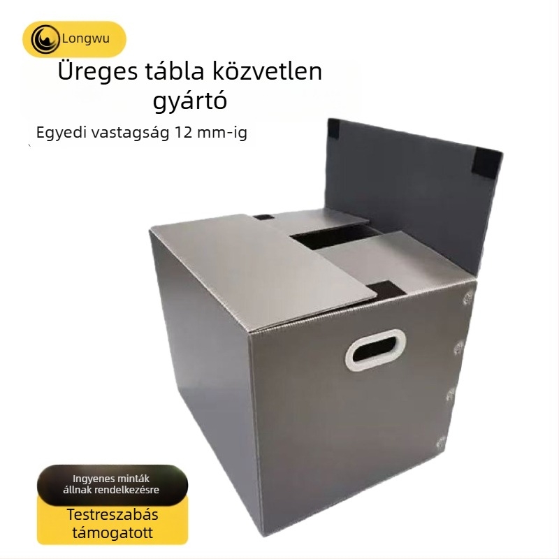 Vízálló műanyag költöztető doboz, összecsukható és újrahasznosítható üreges magú táblával, nagy költöztető doboz