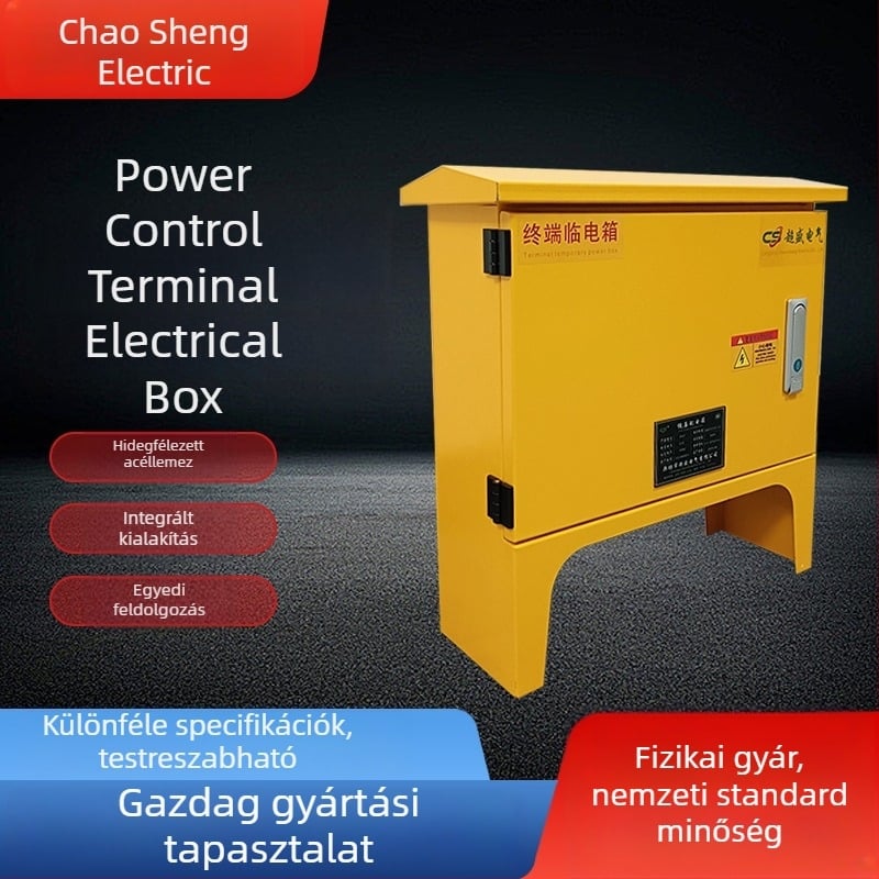 Építési területre szánt ideiglenes elektromos doboz robbanásbiztos, vízálló csatlakozóval és elosztódobozzal