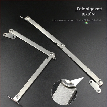 Rozsdamentes acél kettős rúd ágyhoz/ szekrényhez – hajlékony támasz az ajtókhoz, Modell 001, felület Wire Drawing