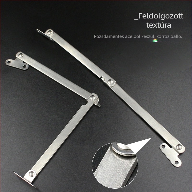 Rozsdamentes acél kettős rúd ágyhoz/ szekrényhez – hajlékony támasz az ajtókhoz, Modell 001, felület Wire Drawing