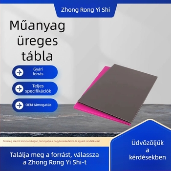 PP antistatikus összecsukható tárolódoboz fedéllel, műanyag cellás szerkezettel