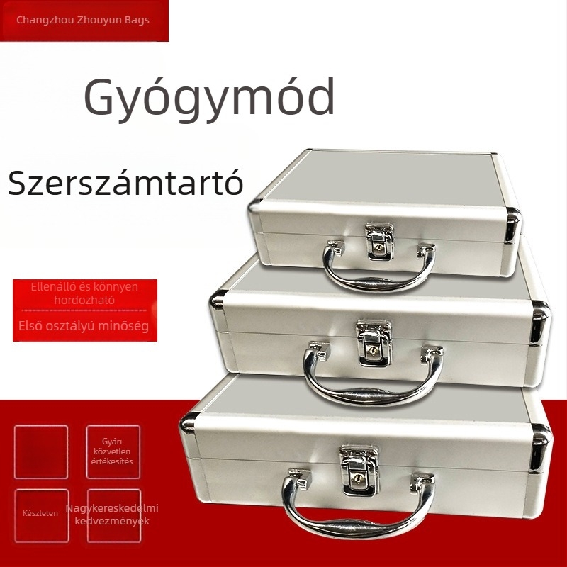 Alumínium‑ötvözetes szerszámtartó doboz testreszabható lemezekkel és felületekkel, erős teherbírás, nagy kapacitás.