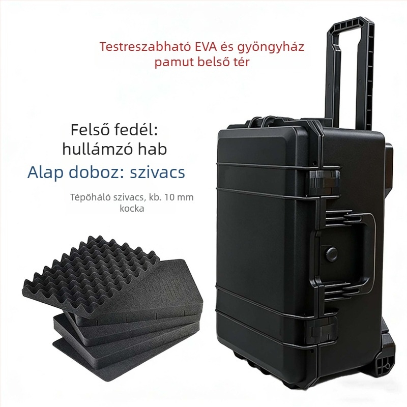 Trolley-stílusú kameraeszköz-védő doboz – vízálló, ütésálló, nagy kapacitású