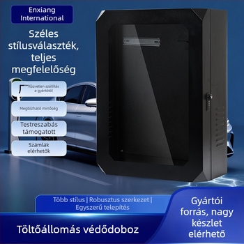 Kültéri töltőoszlop védődoboz, vas burkolat, falra szerelhető, Enxiang sorozat