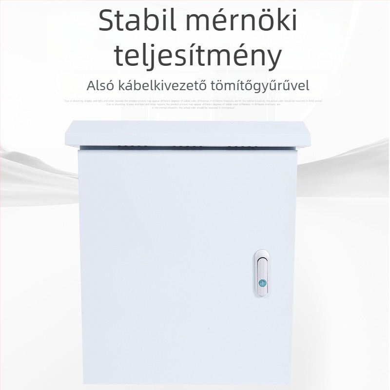 Kültéri megfigyelő elosztódoboz, IP30 vízálló, ház hidegen hengerelt acélból, függő rúdhoz szerelve, 1 sor, 1 áramkör