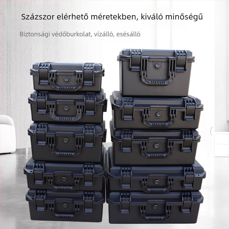 Szerszámtartó doboz, vízálló és nedvességálló, megvastított kialakítás, PP anyag, habbal bélés