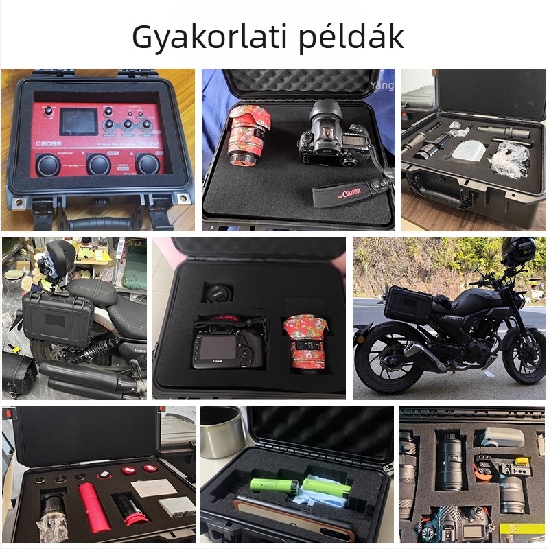 Szerszámtartó doboz, vízálló és nedvességálló, megvastított kialakítás, PP anyag, habbal bélés