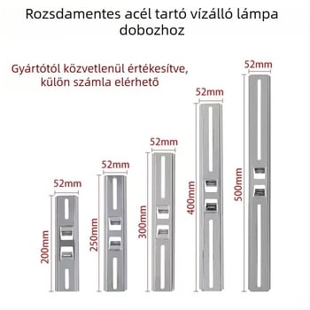 Rozsdamentes acélból készült oszlophoz tartó, elosztó dobozokhoz és keresztirányú rudakhoz