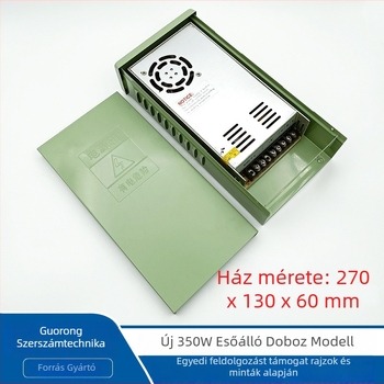 350W kültéri esőálló ház Mingwei LRS/NES tápegységhez, csavaros szerelés, vas burkolat