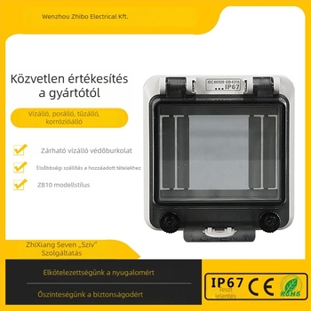 Biztosítóablak fedél, vízálló IP67, 8 hurkás kialakítás, spriccálló, zárható, PC ház