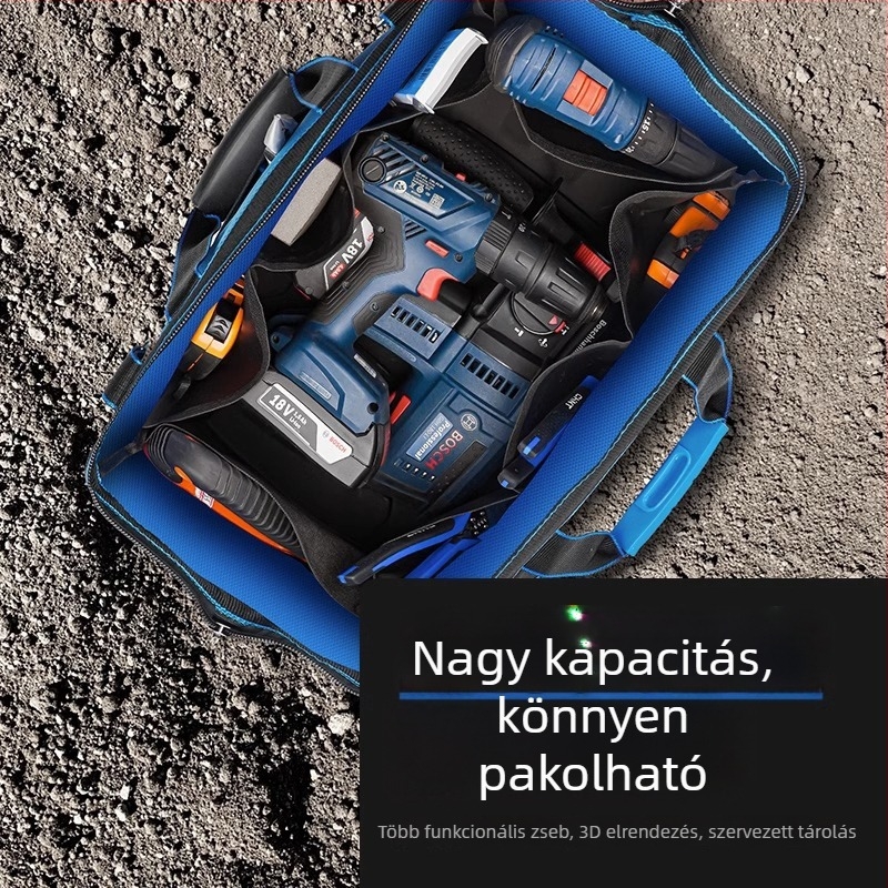 Multifunkcionális hordozható szerszámtáska, nagy kapacitású, vízálló, erős és tartós, megerősített vászon táska, fafaragó és villanyszerelő eszközök tárolására