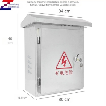 Rozsdamentes acél kültéri falra szerelhető megfigyelő- és elosztó doboz, vízálló