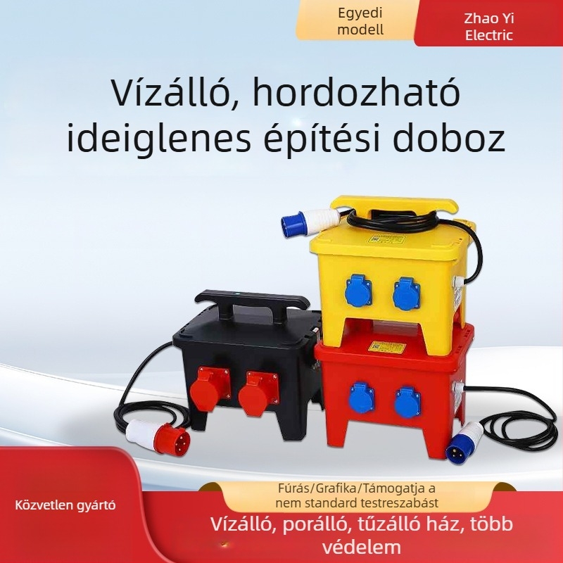 Zhaoyi IP65 Kültéri vízálló hordozható elosztó doboz, felületre szerelt