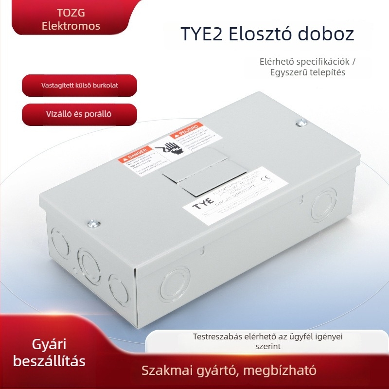 Kültéri vízálló elosztódoboz 2-áramkörös, nyílt szerelés, 125 A