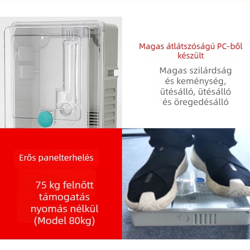 Egyfázisú mérődoboz, IP20, 63A, 330x175x100 mm, ABS ház PC fedéllel