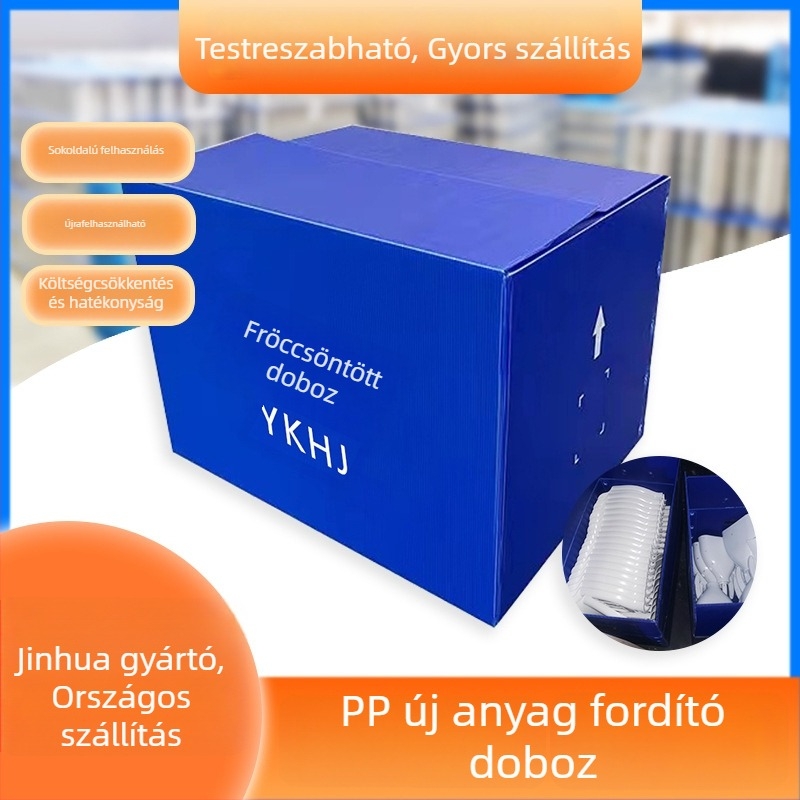PP üreges paneles szállító doboz, ütésálló, vízálló és nedvességálló műanyag tároló