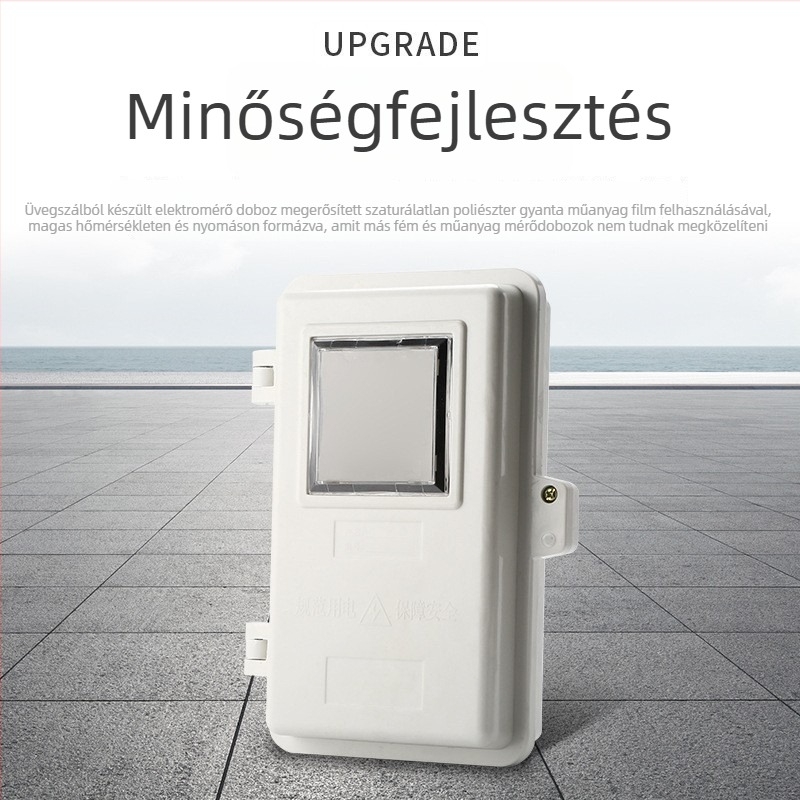 Üvegszálas mérődoboz, felületre szerelve, IP55, 6-utas, névleges áram 20 A, rövidzárlati áram 60 A