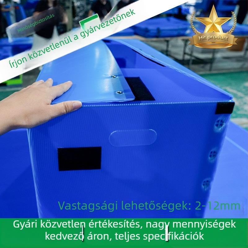 PP üreges doboz, összecsukható vízálló csomagoláshoz, magas szilárdságú, teherbírás 35 kg