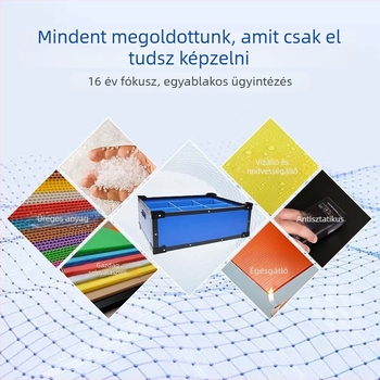 Kék antistatikus üreges panelből készült tárolóedény autóalkatrészek csomagolásához, nagy méretű, vastított, összecsukható