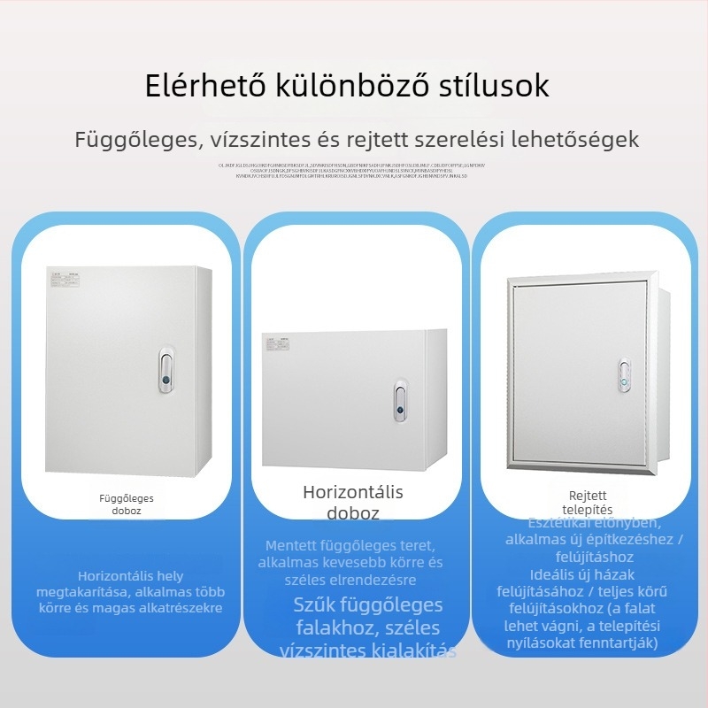 Felszínre szerelt beltéri elosztó doboz, IP65 acélszerkezet, hidegen hengerelt acéllemez, egy sor kapcsolók, Foundation Box sorozat Weltai
