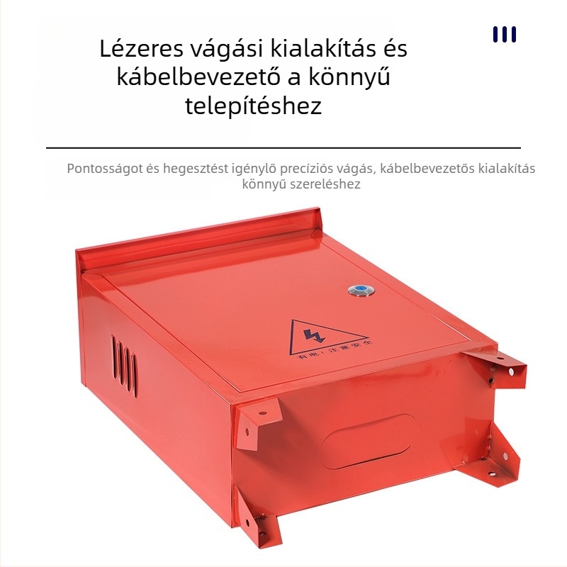 Kültéri hordozható ideiglenes elosztó doboz építkezésre, háromszintes kézben tartható, vízálló elektromos vezérlő doboz