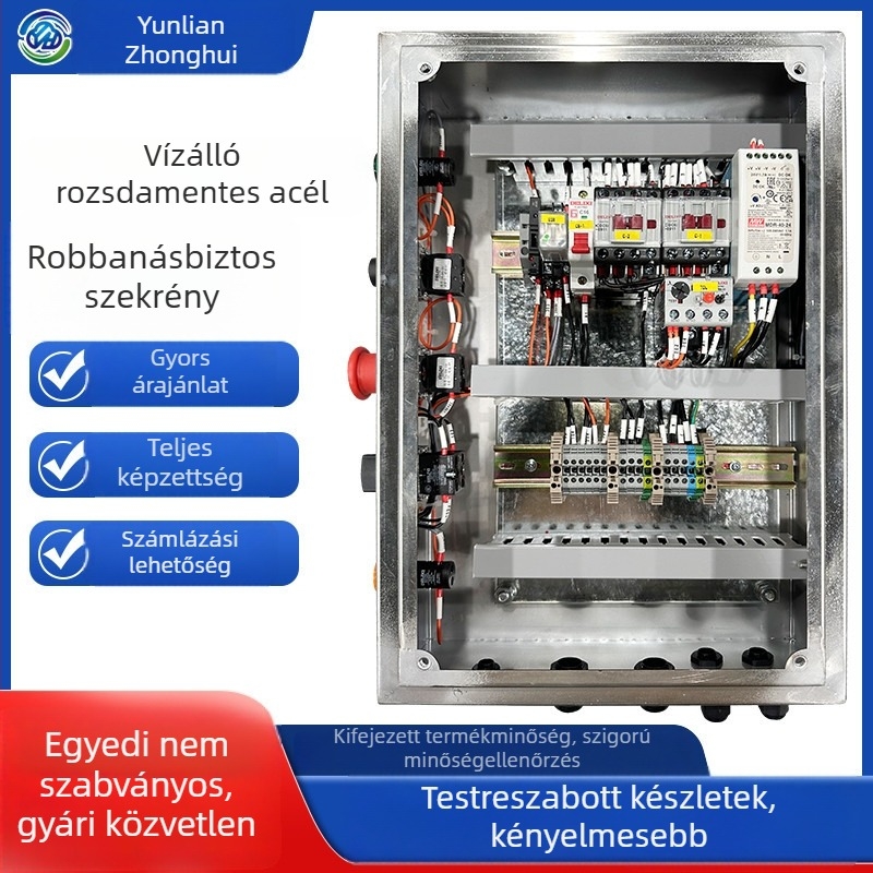 Kültéri vízálló rozsdamentes acél elosztódoboz PLC vezérlőszekrény, robbanásvédett kivitel