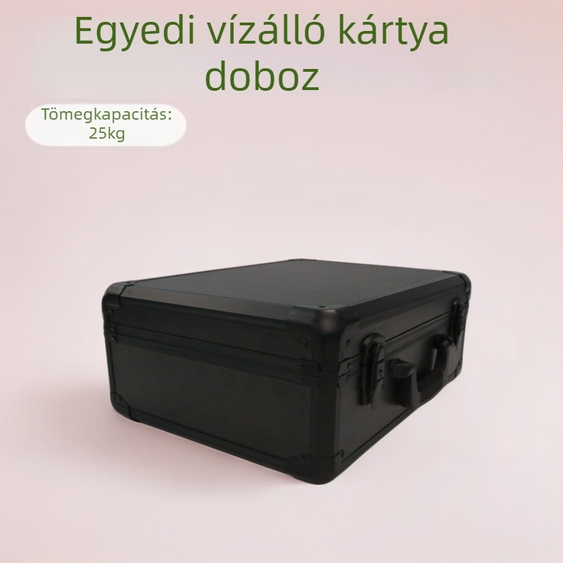 Alumínium-keretes sportkártya doboz ABS lemez és ABS felület, testreszabott belső, 5 kártya kapacitás