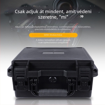 Megerősített védőtok készülékekhez és eszközökhöz, multifunkcionális tároló doboz, vízálló, nedvességálló és ütésálló, objektív tároló.
