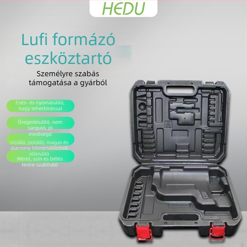 Műanyag szerszámtartó – blow-moldált HDPE, Degree márka, logónyomtatás lehetséges