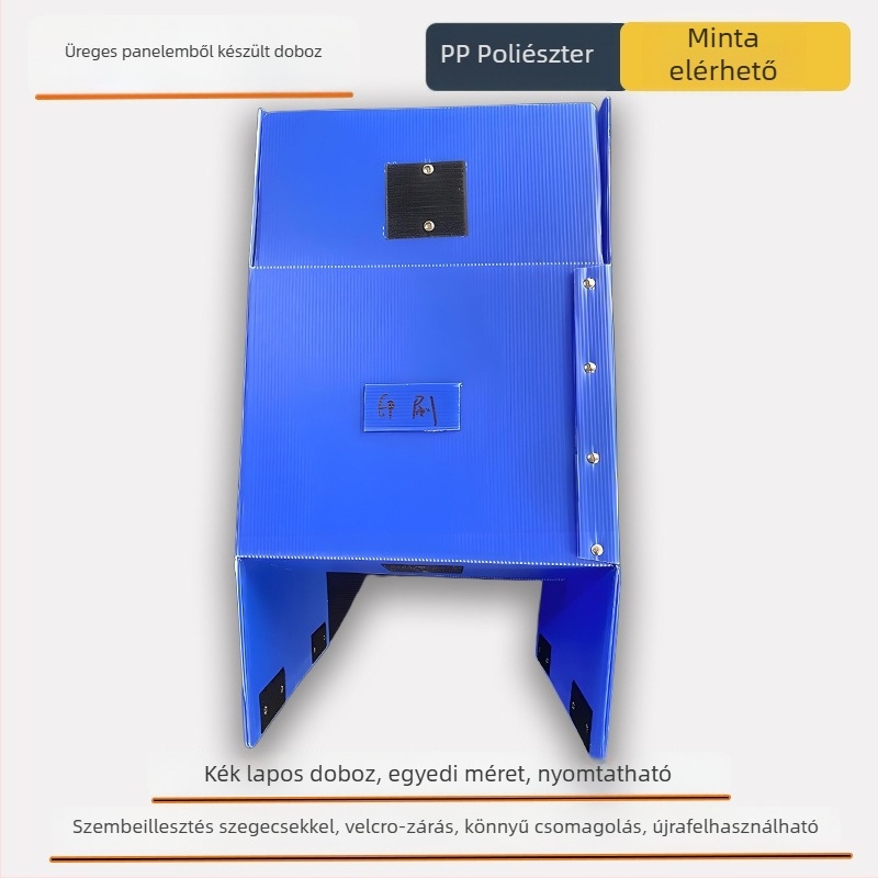 PP üreges lemez logisztikai doboz, összecsukható, nyomtatható, vízálló