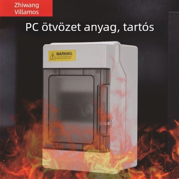Vezetékelosztó doboz, kültéri IP65 vízálló, ABS burkolat PC fedéllel, falra szerelhető, 4/6/9/12/15/18/24/36 áramkör, CE tanúsítvány