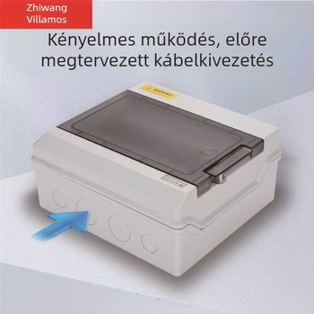 Vezetékelosztó doboz, kültéri IP65 vízálló, ABS burkolat PC fedéllel, falra szerelhető, 4/6/9/12/15/18/24/36 áramkör, CE tanúsítvány