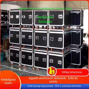 Alumíniumötvözetes eszköz- és berendezés repülőtok, ütésálló, vízálló és hővédett, keret alumíniumötvözetből, testreszabható dizájn