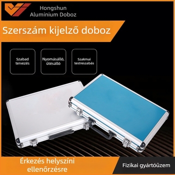 Alumínium ötvözetből készült szállító tok felszerelésekhez, ütésálló, vízálló, görgős kivitel