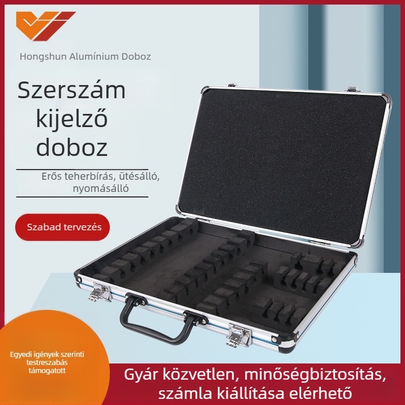 Alumínium ötvözetből készült szállító tok felszerelésekhez, ütésálló, vízálló, görgős kivitel