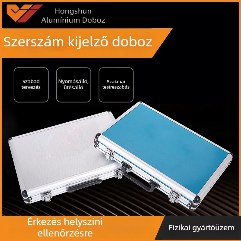 Alumínium ötvözetből készült szállító tok felszerelésekhez, ütésálló, vízálló, görgős kivitel