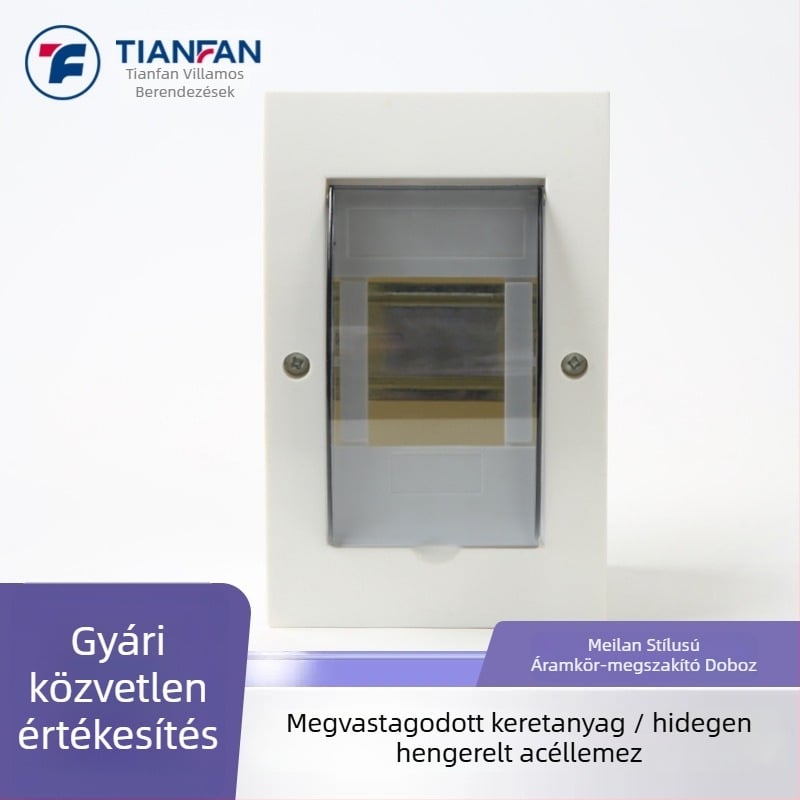Meiyihao Otthoni elosztódoboz rejtett telepítéshez, 4 áramkör, 65 A, IP55, ABS ház