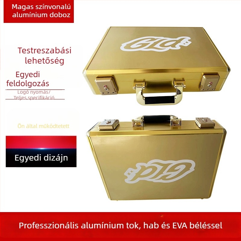 Alumínium ötvözetű repülőtáska eszközökhöz, görgős szállításhoz, vízálló, ütésálló, kamuflált felület